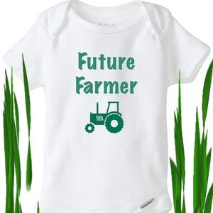 Future farmer baby onesie®, farmer baby , farming baby onesie®, green tractor